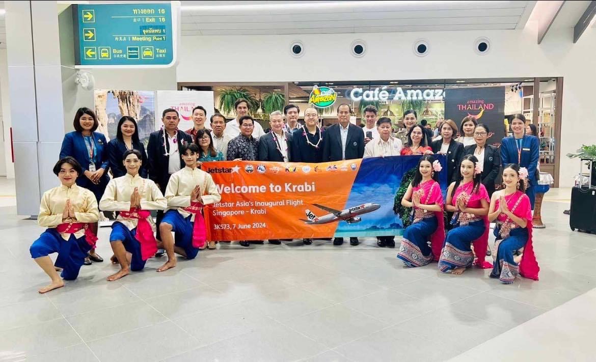 Jetstar Asia’s Inaugural Flight from Singapore has Touched Down in Krabi!