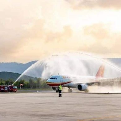 The first international direct flight to Koh Samui is resumed
