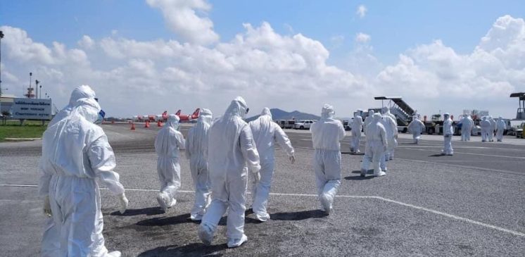 AFS Students from USA repatriated to U-Tapao, Thailand on April 19