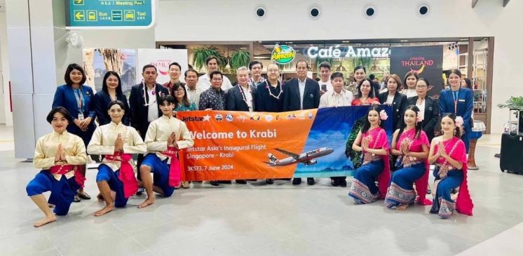 Jetstar Asia’s Inaugural Flight from Singapore has Touched Down in Krabi!