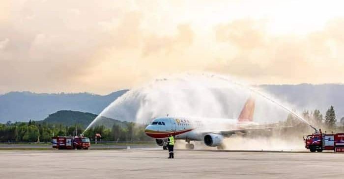The first international direct flight to Koh Samui is resumed